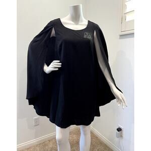 Her Universe Star Wars Studded Darth Vader Black Sleeveless Cape Dress Medium